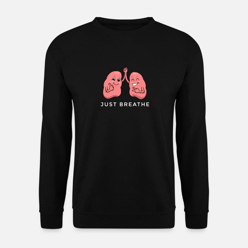 Lunge Lungenflügel Anatomie Atmen Atmung - Unisex Pullover - Schwarz