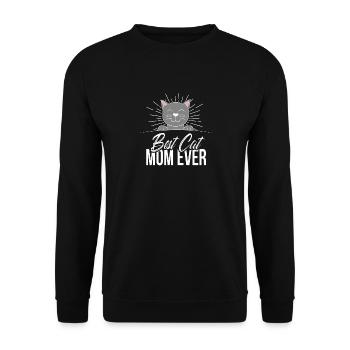 Cat Cats Best Cats Mum Gift Geek - Unisex Sweatshirt - black - Front - Alina (178cm) & Michal (187cm)