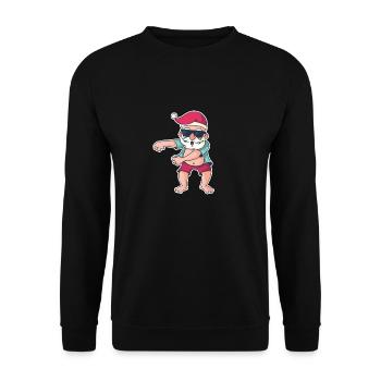 Danse du père Noël en été - Sweat-shirt Unisexe - noir - Devant - Alina (178cm) & Michal (187cm)