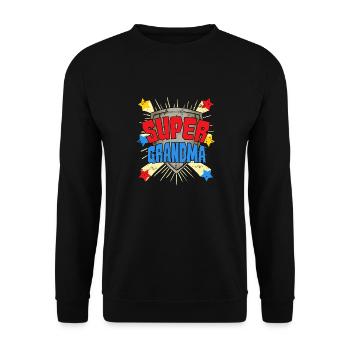 Héroïne grand-mère Omi Super grand-mère grand-mère héros - Sweat-shirt Unisexe - noir - Devant - Alina (178cm) & Michal (187cm)