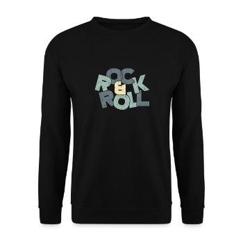 Rock & roll kids gift saying - Unisex Sweatshirt - black - Front - Alina (178cm) & Michal (187cm)
