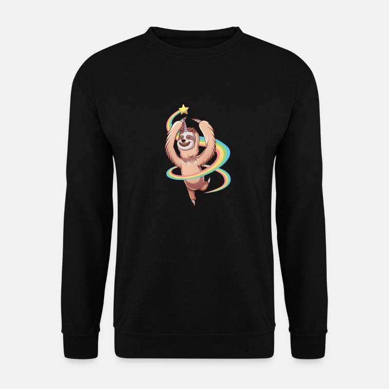 Dancing slothorn sloth - Unisex Sweatshirt - black