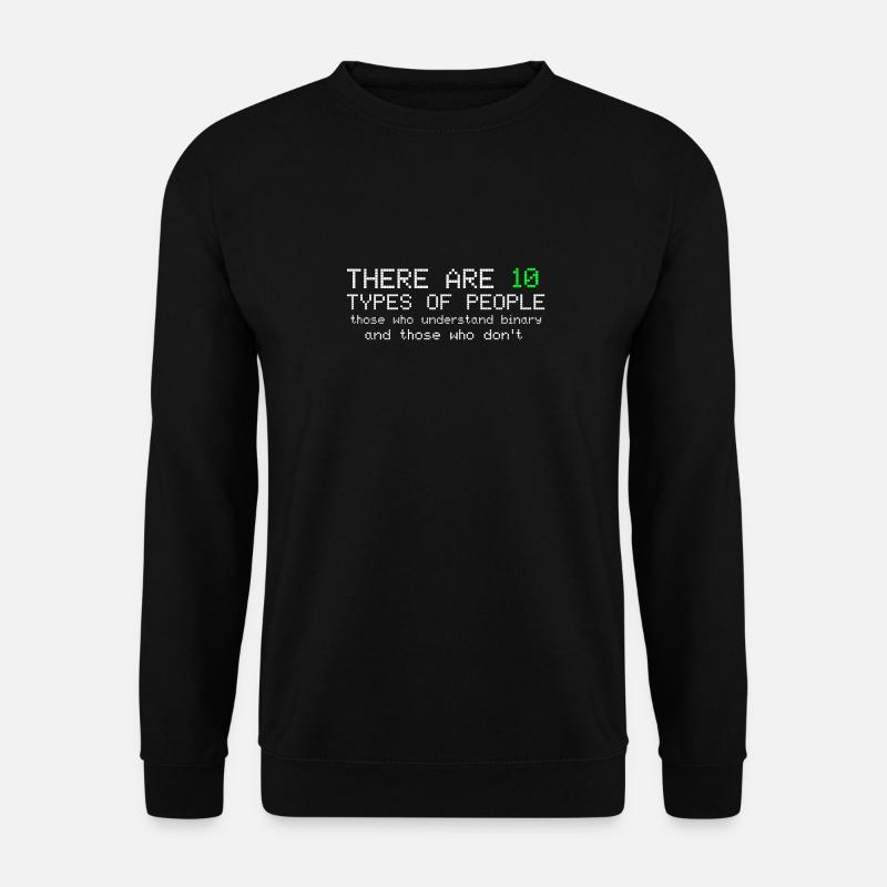 Binary Code - computer programmer computer science - Unisex Sweatshirt - black