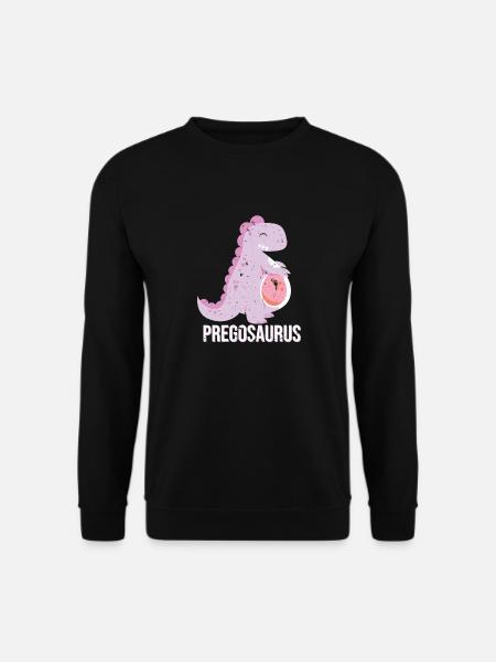 Pregosaurus Tee Shirts Funny Dinosaur Pregnancy Shirt - Unisex Sweatshirt - black