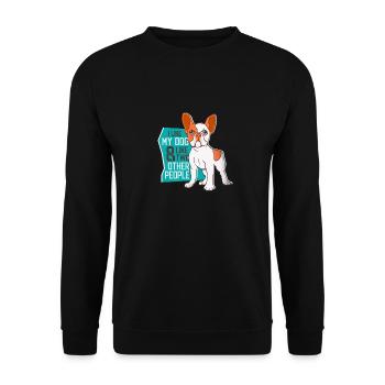 J'aime mon chien, j'aime mon chien - Sweat-shirt Unisexe - noir - Devant - Alina (178cm) & Michal (187cm)