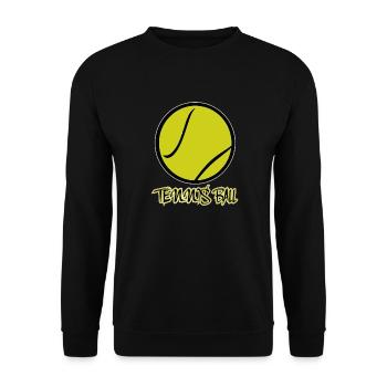 Tennisball - Unisex Pullover - Schwarz - Vorne - Alina (178cm) & Michal (187cm)