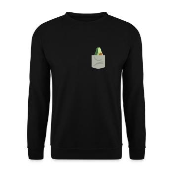 Pocket Avocado - Unisex Sweatshirt - black - Front - Alina (178cm) & Michal (187cm)