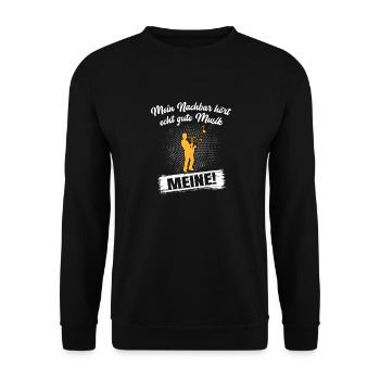 Idée de cadeau pour instrument de saxophone musicien - Sweat-shirt Unisexe - noir - Devant - Alina (178cm) & Michal (187cm)