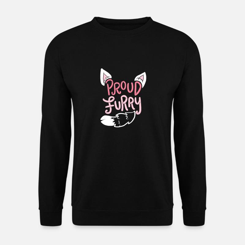 Proud Furry Stolzer pelz - Unisex Pullover - Schwarz