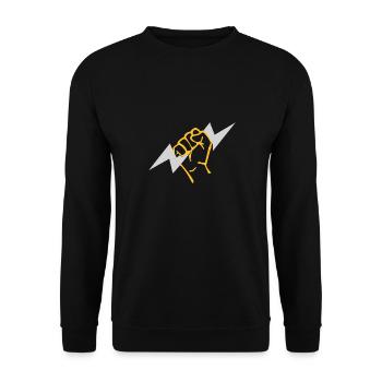 Electrician high voltage! Gift idea - Unisex Sweatshirt - black - Front - Alina (178cm) & Michal (187cm)