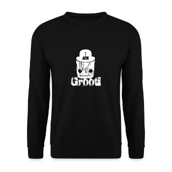 I Am Grooti - Unisex Sweatshirt - black - Front - Alina (178cm) & Michal (187cm)