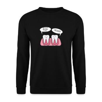 Dentist - Dentist T-Shirt - Saying - Funny - Unisex Sweatshirt - black - Front - Alina (178cm) & Michal (187cm)