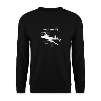 Comment les avions volent - Sweat-shirt Unisexe - noir - Devant - Alina (178cm) & Michal (187cm)