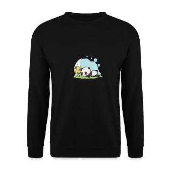 Panda volleyball - Unisex Sweatshirt - black - Front - Alina (178cm) & Michal (187cm)