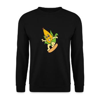 Sporty Corn - Unisex Sweatshirt - black - Front - Alina (178cm) & Michal (187cm)