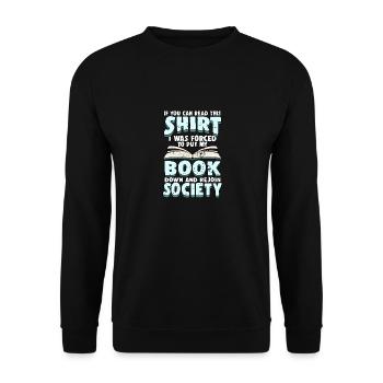 bookworm - Unisex Sweatshirt - black - Front - Alina (178cm) & Michal (187cm)