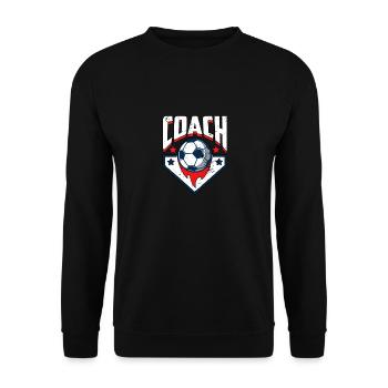 Fußballtrainer - Unisex Pullover - Schwarz - Vorne - Alina (178cm) & Michal (187cm)