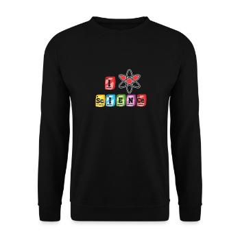 Amour de la science - Sweat-shirt Unisexe - noir - Devant - Alina (178cm) & Michal (187cm)
