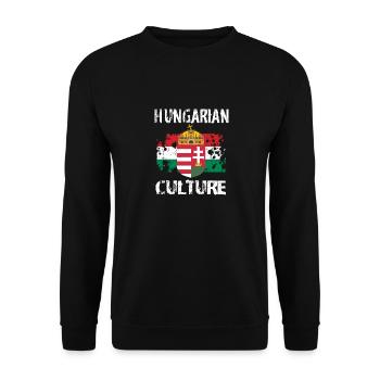 Hungarian Culture - Unisex Pullover - Schwarz - Vorne - Alina (178cm) & Michal (187cm)