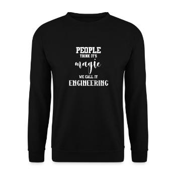 Ingenieur - Ingenieur T-Shirt - Ingenieurin - Unisex Pullover - Schwarz - Vorne - Alina (178cm) & Michal (187cm)