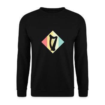 harp - Unisex Sweatshirt - black - Front - Alina (178cm) & Michal (187cm)