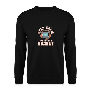Problème informatique du ticket de support technique Bug Informatik - Sweat-shirt Unisexe - noir - Devant - Alina (178cm) & Michal (187cm)