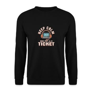 Support technique - Sweat-shirt Unisexe - noir - Devant - Alina (178cm) & Michal (187cm)