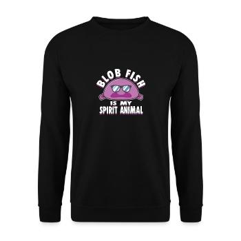 Blob fish deep sea ugly animals sea marine animal - Unisex Sweatshirt - black - Front - Alina (178cm) & Michal (187cm)