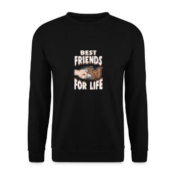 squirrel - Unisex Sweatshirt - black - Front - Alina (178cm) & Michal (187cm)