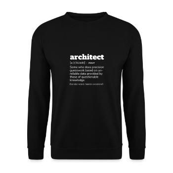 T-shirt de définition d'architecte, architectes drôles - Sweat-shirt Unisexe - noir - Devant - Alina (178cm) & Michal (187cm)