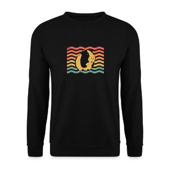 Guinea pig rodent - Unisex Sweatshirt - black - Front - Alina (178cm) & Michal (187cm)