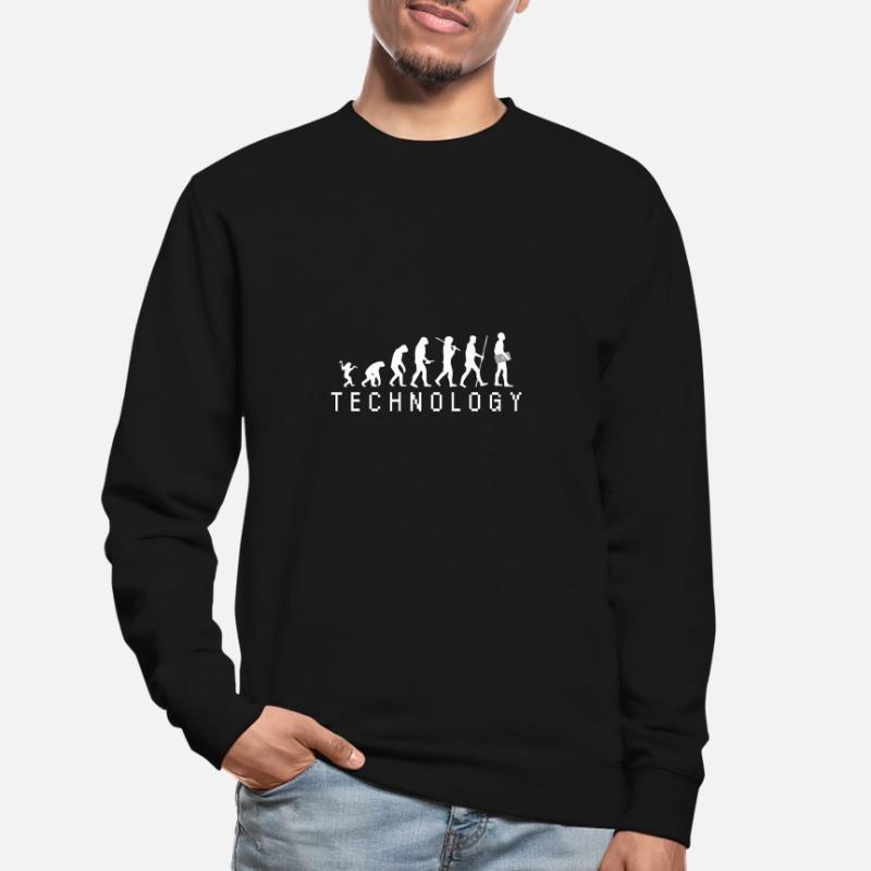 Evolution Technologie Laptop PC Console Geschenk Unisex Pullover
