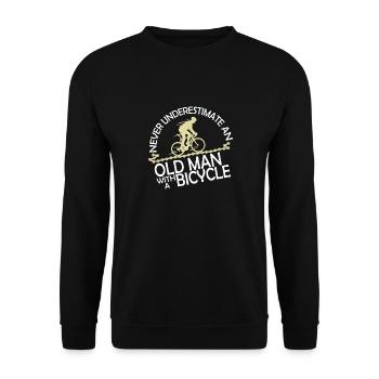 Vélo de course dans la vieillesse - Sweat-shirt Unisexe - noir - Devant - Alina (178cm) & Michal (187cm)
