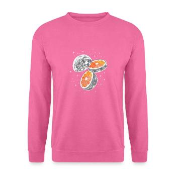 COOL MOON ORANGE SCHEIBE - Unisex Pullover - Pink - Vorne