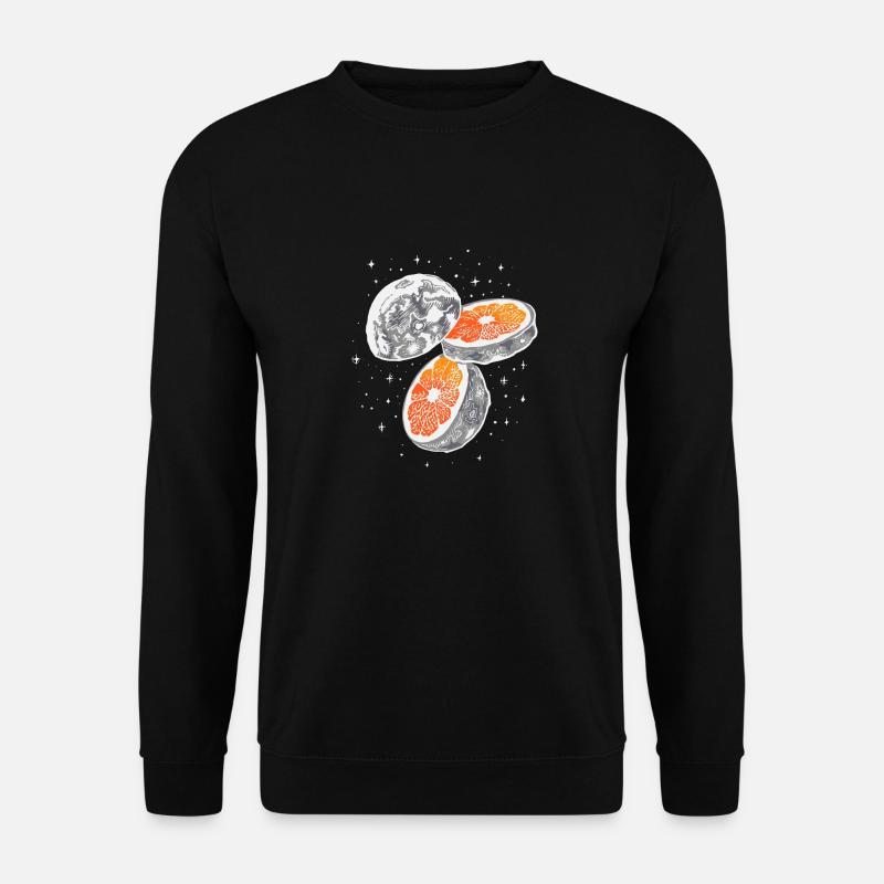 Der Mond ist eine Orange! moon orange - Unisex Pullover - Schwarz