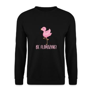 Flaming BeFlamazing - Unisex Sweatshirt - black - Front - Alina (178cm) & Michal (187cm)