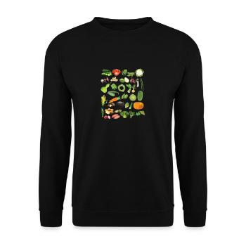 Toutes sortes de légumes - Sweat-shirt Unisexe - noir - Devant - Alina (178cm) & Michal (187cm)