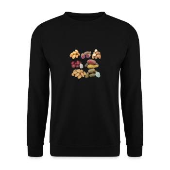 Alle Arten von Kartoffeln - Unisex Pullover - Schwarz - Vorne - Alina (178cm) & Michal (187cm)