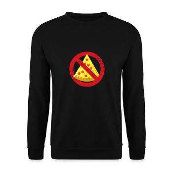 No pizza Vegan Vegetarian gluten free - Unisex Sweatshirt - black - Front - Alina (178cm) & Michal (187cm)