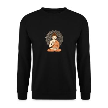 bouddhisme - Sweat-shirt Unisexe - noir - Devant - Alina (178cm) & Michal (187cm)