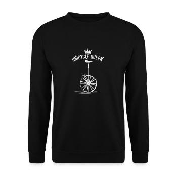 Einrad - Unisex Pullover - Schwarz - Vorne - Alina (178cm) & Michal (187cm)