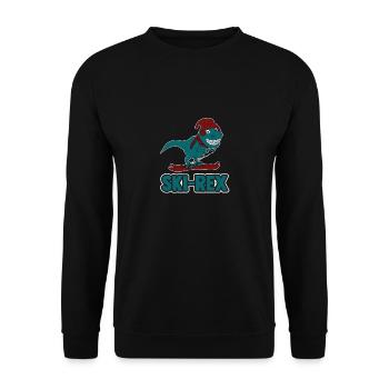 Dinosaurier - Unisex Pullover - Schwarz - Vorne - Alina (178cm) & Michal (187cm)