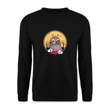 Dachshund Dachshund Halloween Zombie Dog Gift - Unisex Sweatshirt - black - Front - Alina (178cm) & Michal (187cm)