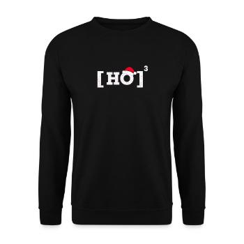 Christmas T-Shirt Santa Claus Motiv Kids - Unisex Sweatshirt - black - Front - Alina (178cm) & Michal (187cm)