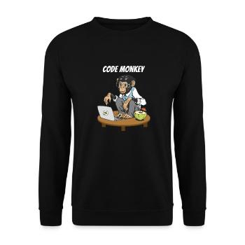 Code Monkey Progammier Monkey Coding Monkeys - Unisex Sweatshirt - black - Front - Alina (178cm) & Michal (187cm)