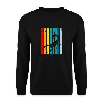 Skorpion retro Style - Unisex Pullover - Schwarz - Vorne - Alina (178cm) & Michal (187cm)
