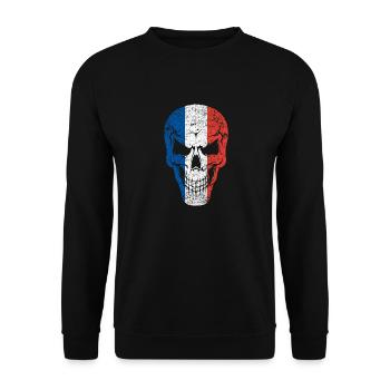 Crâne france - Sweat-shirt Unisexe - noir - Devant - Alina (178cm) & Michal (187cm)