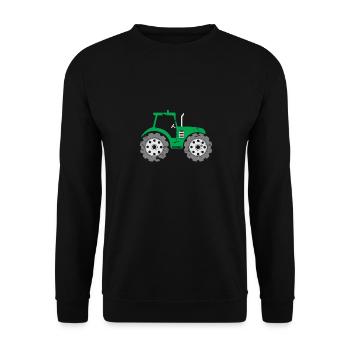 Traktor Kinder Geschenk Weihnachten Land - Unisex Pullover - Schwarz - Vorne - Alina (178cm) & Michal (187cm)