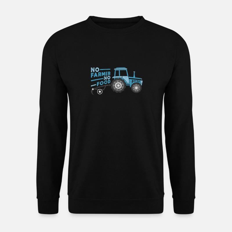 Kein Landwirt, kein Essen Traktor Spruch Geschenk - Unisex Pullover - Schwarz