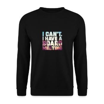 Surf board meeting shirt gift - Unisex Sweatshirt - black - Front - Alina (178cm) & Michal (187cm)
